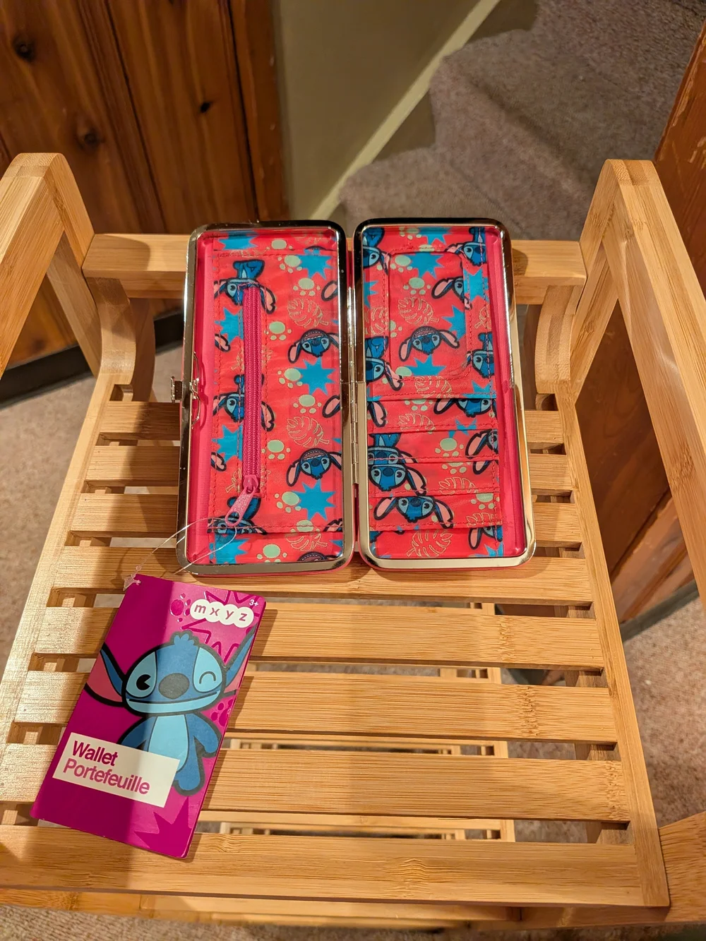 Pink Stitch Wallet – Cartoon Character Design